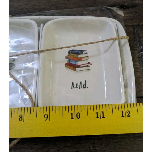 Rae Dunn Artisan Collection Magenta Set of 4 Desk Set Hold Sit Read Backpack New - Picture 5 of 8